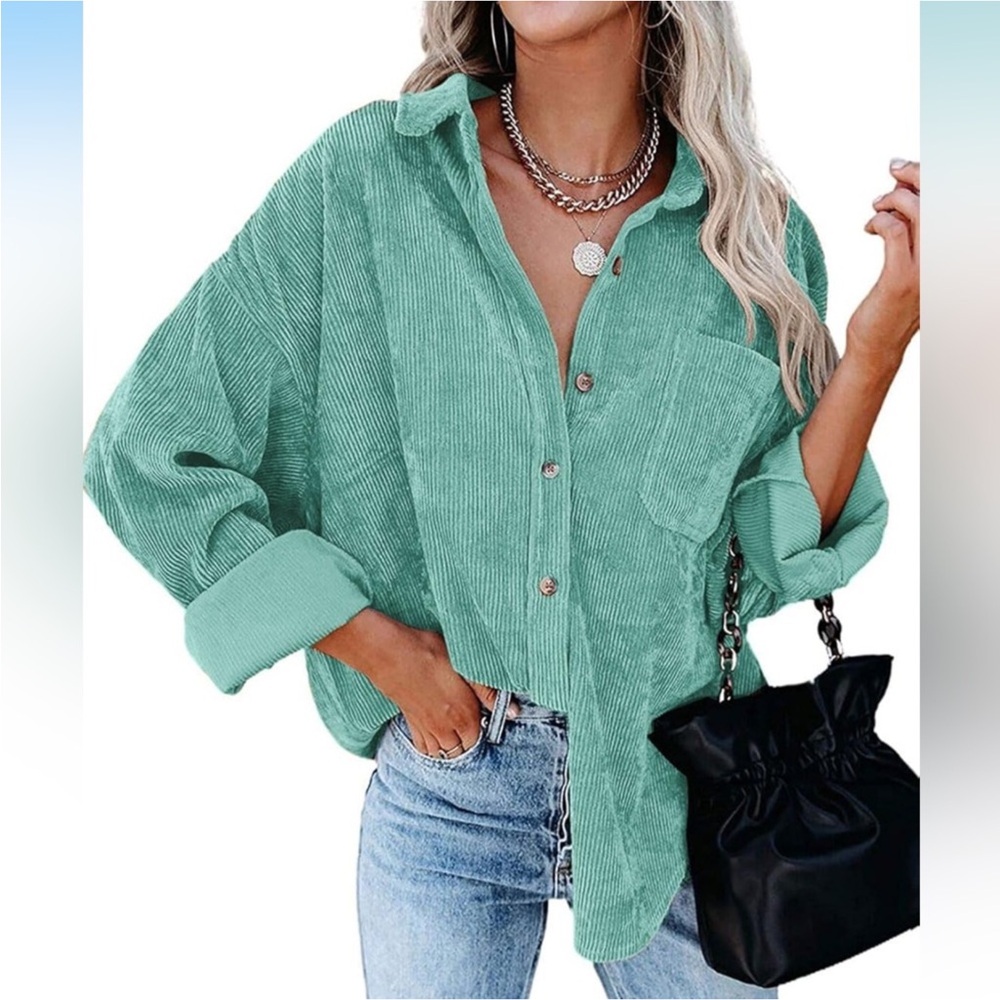 Sage Green Button Up Shacket
